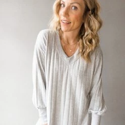 Project Social T Rumi Heathered Wide Rib Tunic Clothing