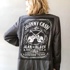 Envy Upcycle Clothing Johnny Cash Vintage Tee Blazer