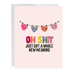 Parcel Island New Arrivals Oh Shit Newborn Baby Card