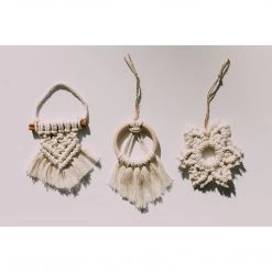 Terracotta Blush Cinnamon Stick Macrame Ornament