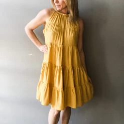 Pinch Hideaway Halter Dress Clothing