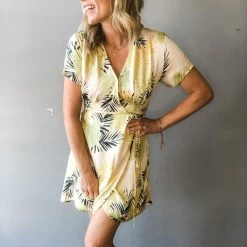 Dress Forum Tropical Daze Wrap Mini Dress Clothing