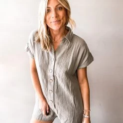 Mable Millie Button Down Romper