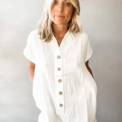 Mable Millie Button Down Romper