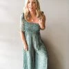 Blue Buttercup Emmy Leopard Jumpsuit
