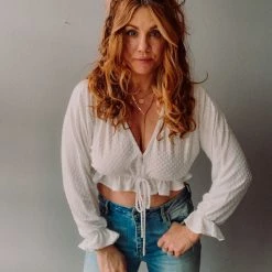 Audrey 3+1 Swiss Dot Top Clothing