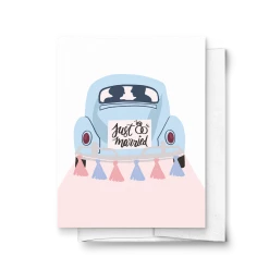 Parcel Island Newlywed Beetle Card