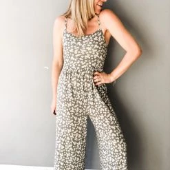 Audrey 3+1 Clothing Dancing In Daisies Crop Jumpsuit