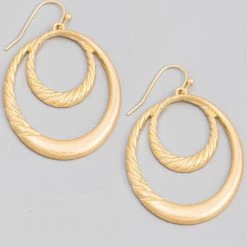 Fame Accessories Clothing Double Duty Circle Drop Earrings