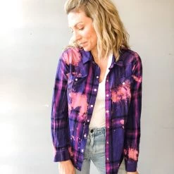 Envy Upcycle LA Lakers Vintage Tee Flannel