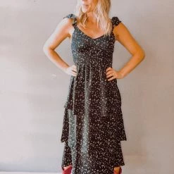 Saltwater Luxe Moon River Tiered Midi Dress Clothing