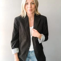 Envy Upcycle The Beatles Vintage Tee Cord Blazer