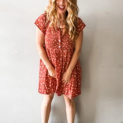 Wishlist Sippin Cider Smocked Mini Dress Clothing