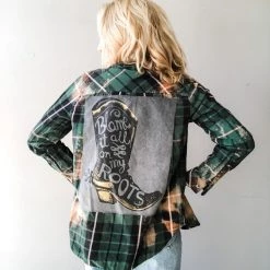 Envy Upcycle Clothing Garth Brooks Vintage Tee Flannel