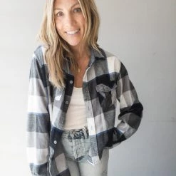 Frayed Calabasas How Bout Them Dodgers Flannel Clothing