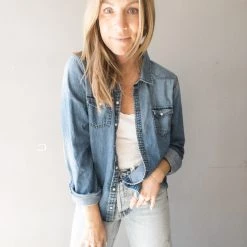 Frayed Calabasas Clothing LALA Land Denim Shirt