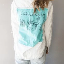 Frayed Calabasas Coachella Button Up