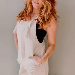 Lush Clothing Canvas Overall Jumpsuit