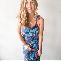 XIX Palms Pupukea Ruffle Midi Clothing