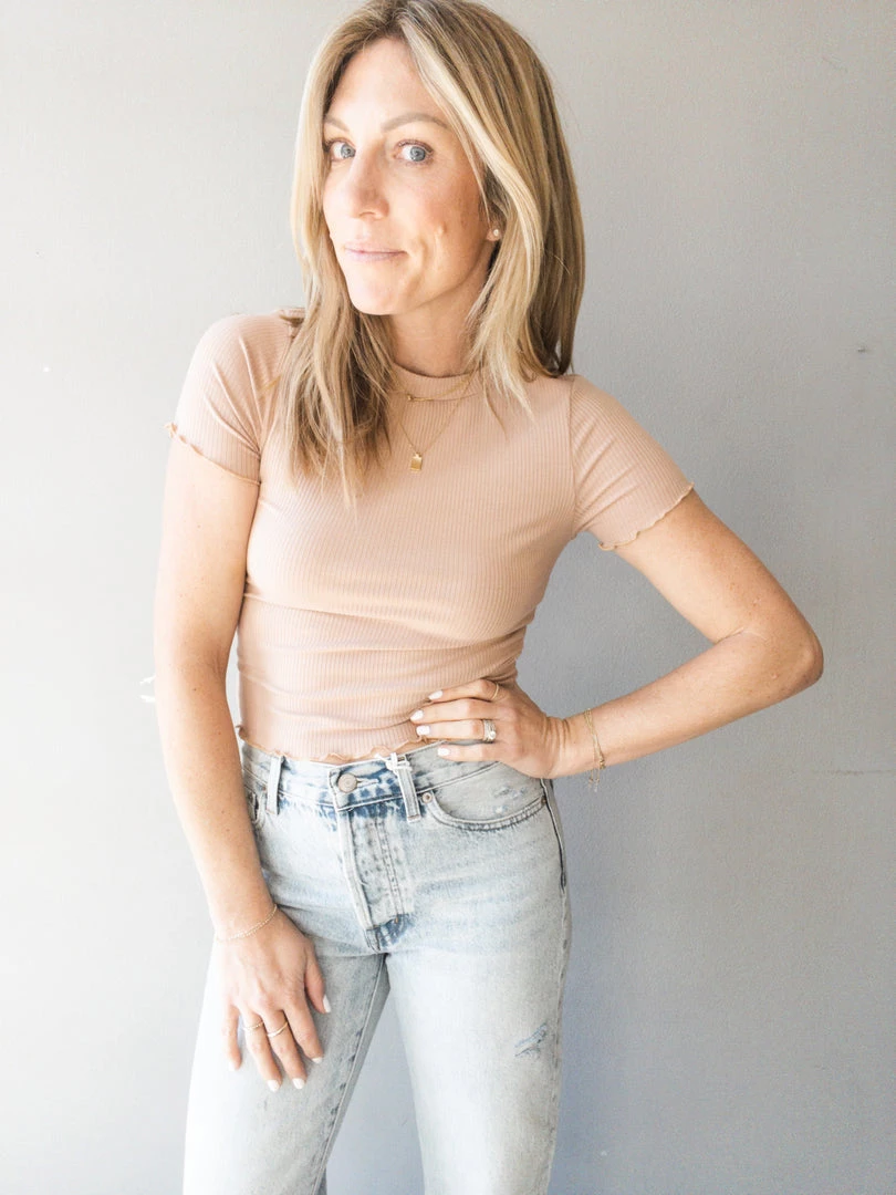 Audrey 3+1 Simple But Sweet Rib Baby Tee 9 Audrey 3+1 Simple But Sweet Rib Baby Tee