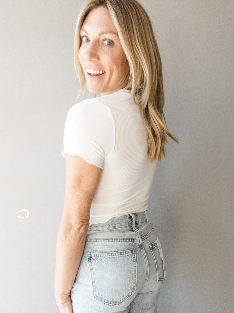 Audrey 3+1 Simple But Sweet Rib Baby Tee 8 Audrey 3+1 Simple But Sweet Rib Baby Tee