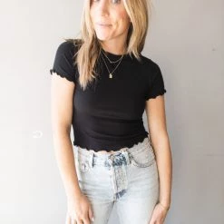 Audrey 3+1 Simple But Sweet Rib Baby Tee 14 Audrey 3+1 Simple But Sweet Rib Baby Tee