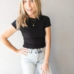 Audrey 3+1 Simple But Sweet Rib Baby Tee