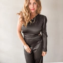 Lush Clothing Sale Disco Fever Satin Jumpsuit