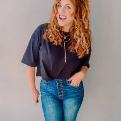 Hidden High Rise Button Fly Skinny