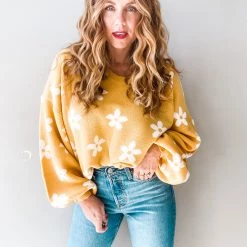 Peach Love California Clothing Dippin Daisies Sweater