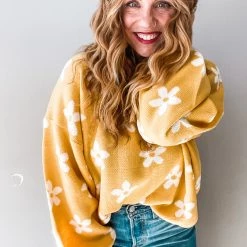 Peach Love California Clothing Dippin Daisies Sweater