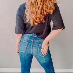 Hidden High Rise Button Fly Skinny