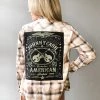Envy Upcycle Johnny Cash Vintage Band Tee Flannel - Brown