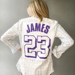 Envy Upcycle Lebron James Vintage Tee Flannel