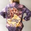 Envy Upcycle Los Angeles Lakers Vintage Tee Flannel - Kobe Purple Clothing