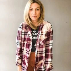 Envy Upcycle No. 24 Lakers Vintage Tee Flannel - Magenta Clothing