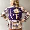 Envy Upcycle LOVE Lakers Vintage Tee Flannel Clothing