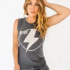 Chaser Brand ACDC Lightning Bolt Tee Dress New Arrivals