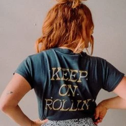 Daydreamer Keep On Rollin Girlfriend Tee Clothing