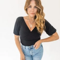 New Arrivals Project Social T Out And About Bubble Sleeve Rib Tee