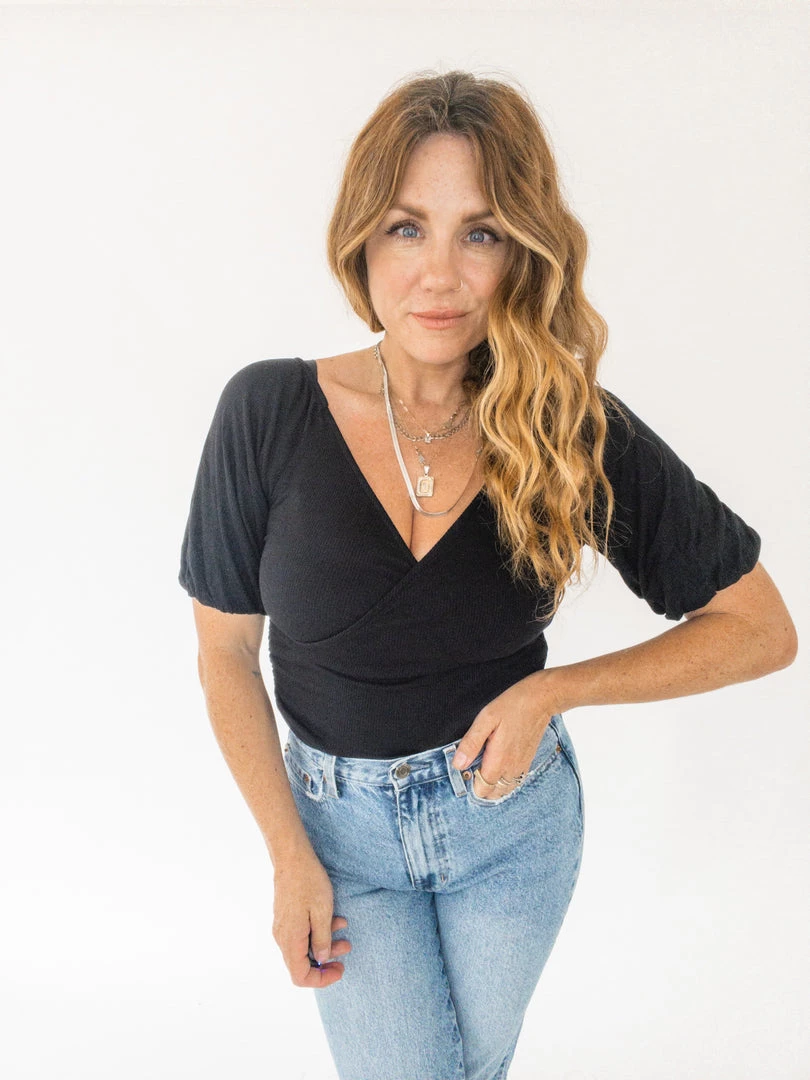 New Arrivals Project Social T Out And About Bubble Sleeve Rib Tee 1 New Arrivals Project Social T Out And About Bubble Sleeve Rib Tee