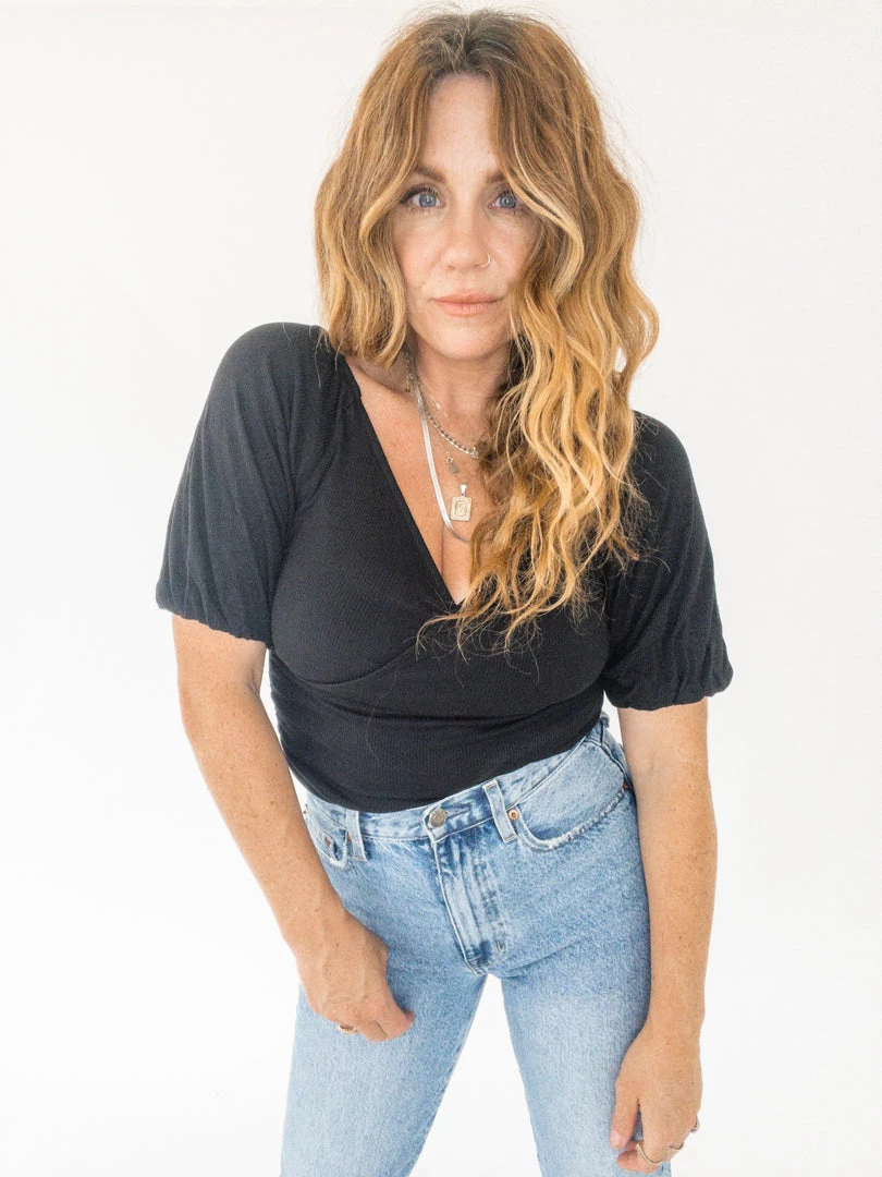 New Arrivals Project Social T Out And About Bubble Sleeve Rib Tee 6 New Arrivals Project Social T Out And About Bubble Sleeve Rib Tee