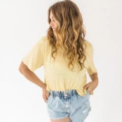 New Arrivals Project Social T Edie Linen Boyfriend Tee