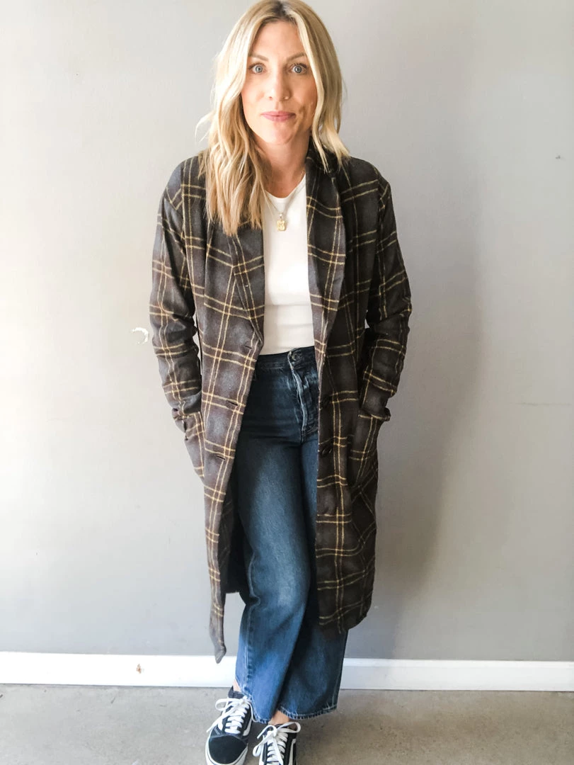 Lush Clothing Street Strollin Plaid Coat 2 Lush Clothing Street Strollin Plaid Coat