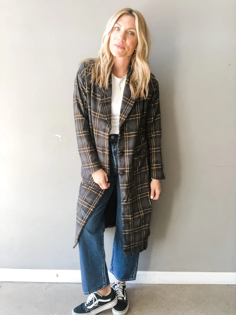 Lush Clothing Street Strollin Plaid Coat 4 Lush Clothing Street Strollin Plaid Coat