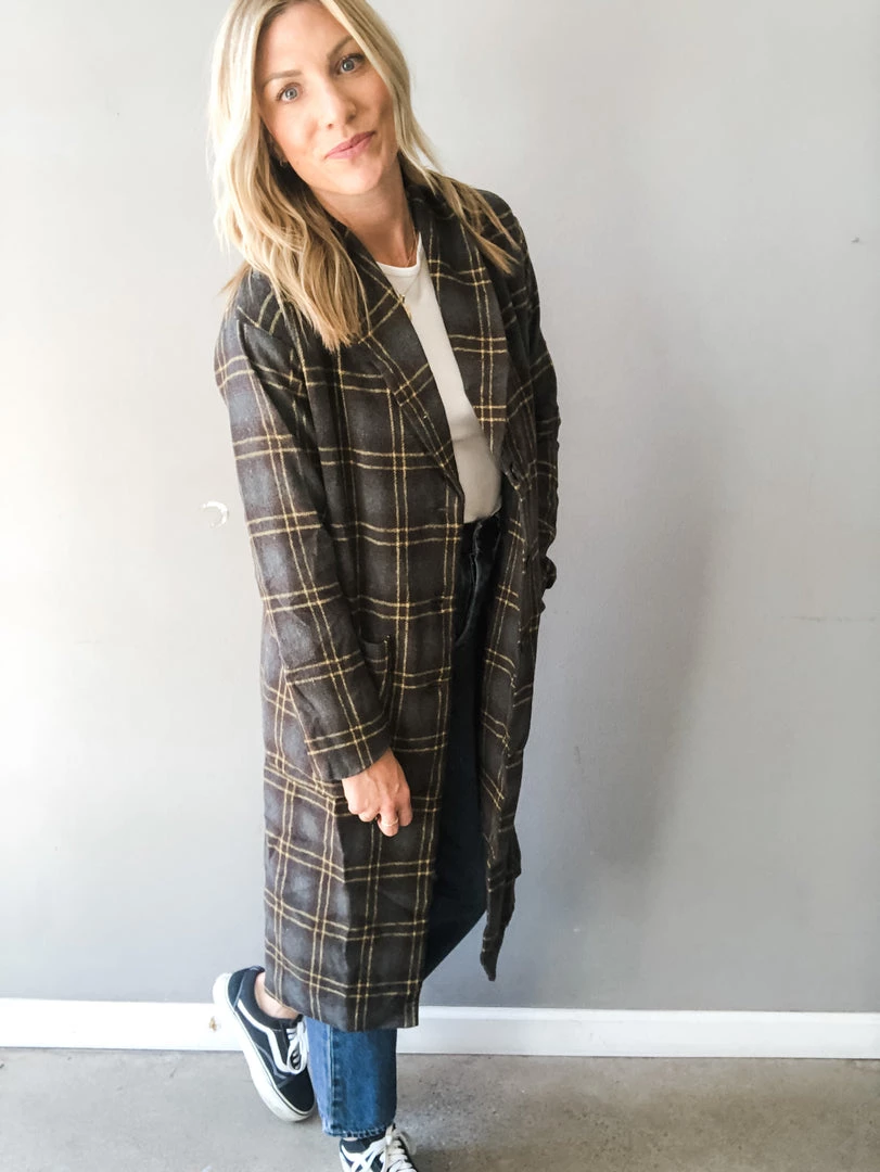 Lush Clothing Street Strollin Plaid Coat 3 Lush Clothing Street Strollin Plaid Coat