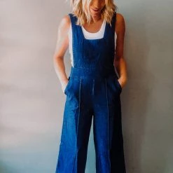 Audrey 3+1 Denim Overall Jumpsuit
