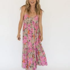Saltwater Luxe Blushing Blooms Maxi Dress