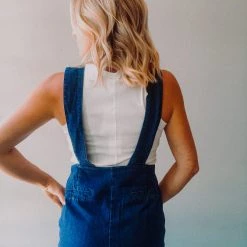 Audrey 3+1 Denim Overall Jumpsuit
