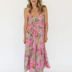 Saltwater Luxe Blushing Blooms Maxi Dress